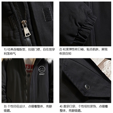 MM48072-P130冬季大毛领衣男士大码加厚袄男服砖墙，男装棉衣，电商A040A