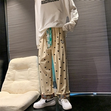 2022梭织灯芯绒贴标束脚直筒休闲裤男运动裤227-2*C502*P55控78，男装休闲裤，星座227-2