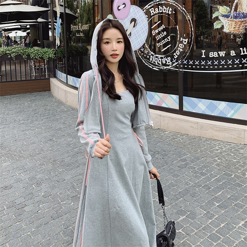 【新款现货】时尚卫衣+连衣裙套装088-8805p135k198,女装套装/套裙,2C088