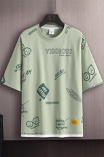 冰氧仿棉短袖木板挂拍体恤休闲百搭趣味印花男上衣TC3156-P25控48，男装T恤，星座717