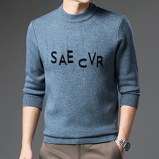 B-N21821冬季新款男士圆领毛衣仿羊绒加厚针织打底衫男装保暖P73图片