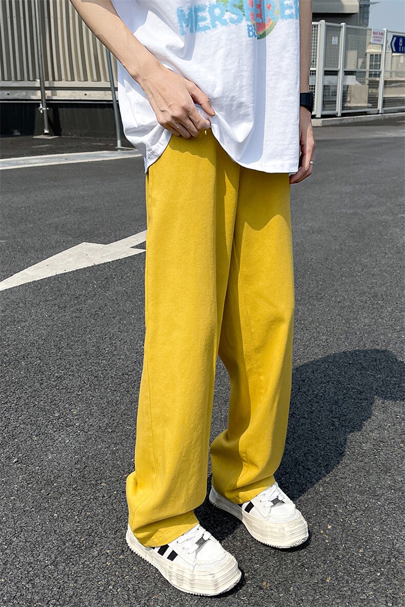 8XL-M特大码高级垂坠感休闲裤男薄款冰丝裤宽松直筒拖地裤K964P48,男装休闲裤,电商D206-1