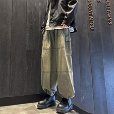 潮牌嘻哈水洗牛仔裤男款春秋季美式复古宽松直筒K7033-P50，男装牛仔裤，星座1109-3