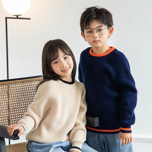 儿童羊毛衫女童装秋冬季男童毛衣套头宝宝加厚羊毛衫打底图片