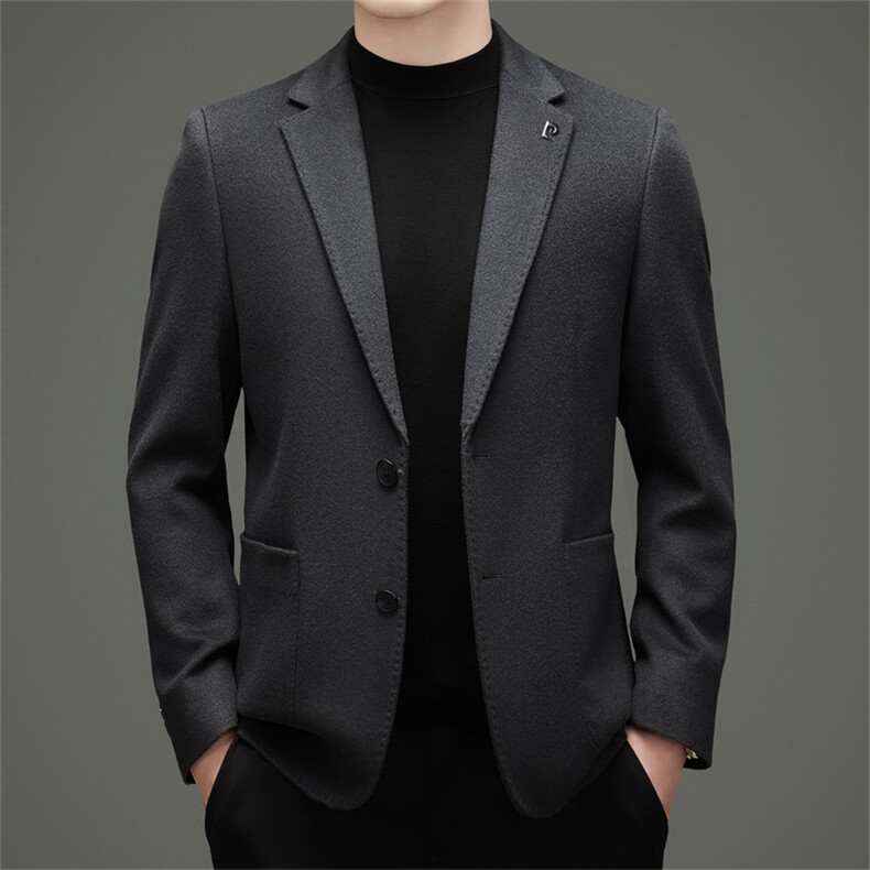 【皮尔卡丹专版】主推高端男装手工绵羊毛双面呢西服外套,男装西服,钱塘723