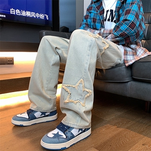 刺绣牛仔裤直筒B342-K9002-P50控68 直播品质图片