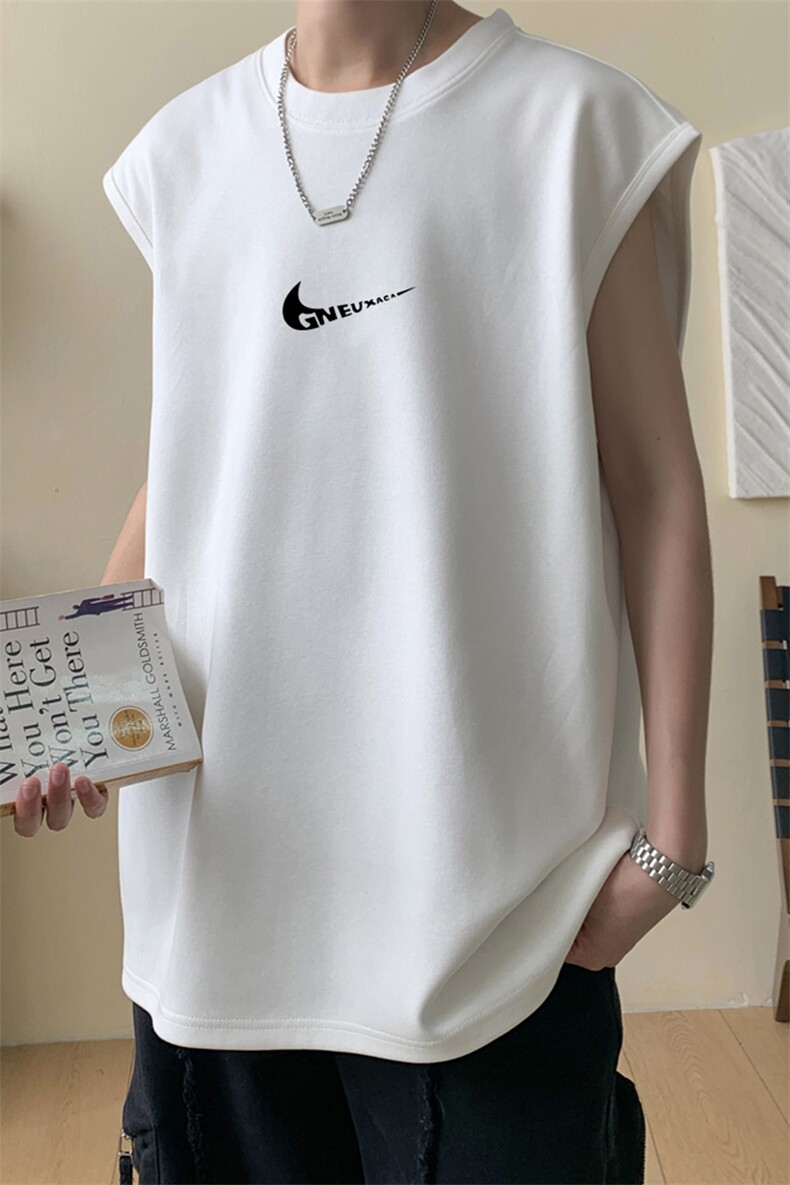 2025新款重磅高品质纯棉无袖坎肩背心nike小勾印花BX6170-特P18,男装背心/马甲,星座508（原C305）