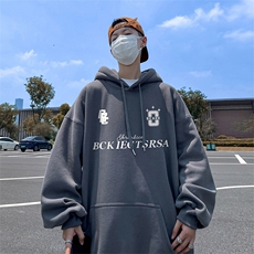 抖音得物供货可提供视频春装重磅美式宽松连帽卫衣DL2436，男装卫衣，电商A486-1