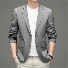 2023秋季新款爸爸西装外套男中老年商务休闲西服MNSAQ2016-P200,男装西服,电商B212（原钱塘6029）