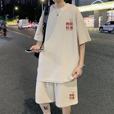 ！重磅推荐！2024夏季新款华夫格短袖套装HTZ19P50，男装T恤，电商B220