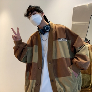 日系cityboy高街外套复古拼接夹克oversize棒球服男春秋8540-p55图片