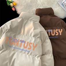 地毯新款冬季时尚百搭宽松字母印花棉服外套MY62055P90控118，男装棉衣，电商A268A