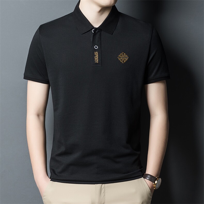 POLO衫男士短袖t恤翻领2023夏季新款潮牌休闲商务男装上衣,男装T恤,电商B212（原钱塘6029）