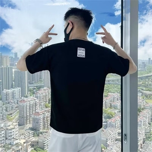 夏季新款男女装时尚短袖宽松潮纯色T恤情侣简约修身潮牌T恤上衣图片