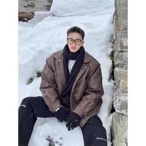 做旧皮衣外套男PU皮夹克男女防水机车服 JK701 特P78图片