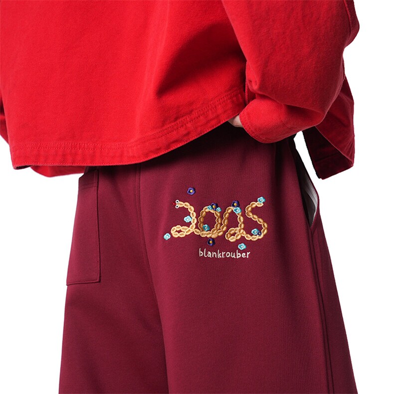 A408-24K42116-P65-X89-S-2XL 蛇年刺绣限定新款春装主推款卫裤！图片