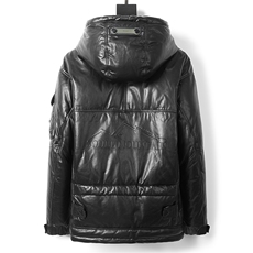 冬季新款男士真皮羽绒服90白鸭绒加厚面包服绵羊皮外套海宁男装，男装皮衣，电商B360A（原721A）