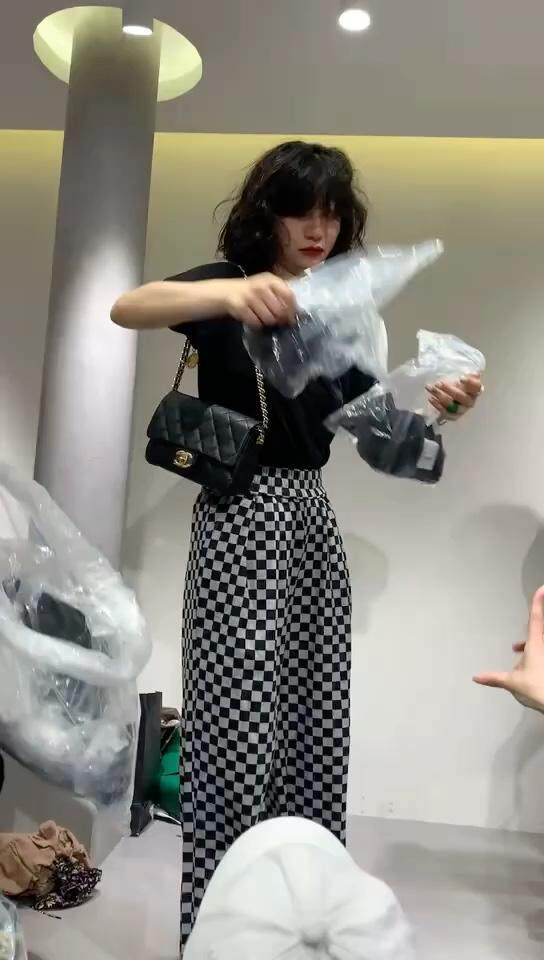 欧货格子阔腿裤，其它，浪漫E点