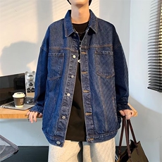 日系复古简约水洗蓝牛仔外套男士春秋潮牌设计感M2121-P58，男装工装外套，星座1109-3