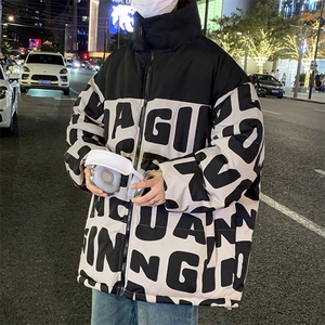 潮流棉服男2024冬季新款冬装加厚保暖棉衣大码立领外套33351P105图片