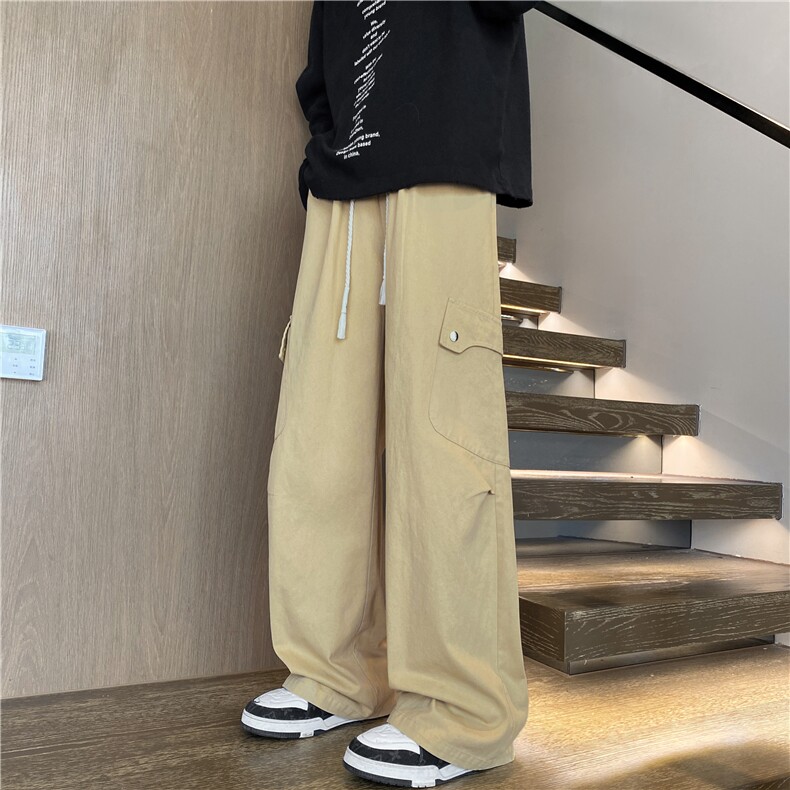 秋季新款高街美式抽绳大口袋设计感工装裤B315-K25300-特p45控88,男装休闲裤,电商B315