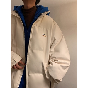 假两件连帽皮棉衣男宽松大码男士棉服潮棉袄外套A266-P02-P85图片
