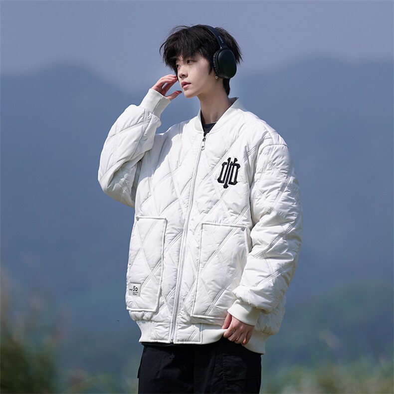 胖胖哥飞行员夹克棉服男冬季潮流美式高街面包服宽松大码保暖棉衣,男装棉衣,星座109