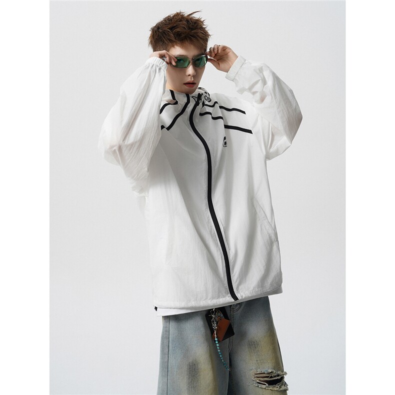 fs2542-特P48控88100聚酯纤维连帽防晒服外套男，女装防晒衣，电商B370