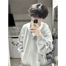 抖音得物高品质二开350克秋冬双头双拉链卫衣开衫外套W74，男装卫衣，电商A486