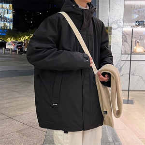 （）卡通工重艺立领潮牌宽松落肩情侣学生鸭绒羽绒服 控299图片