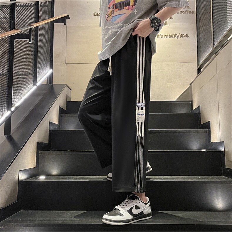 抖音高品质夏季冰丝薄款休闲九分裤男BK231-特P38控68,男装休闲裤,电商B370