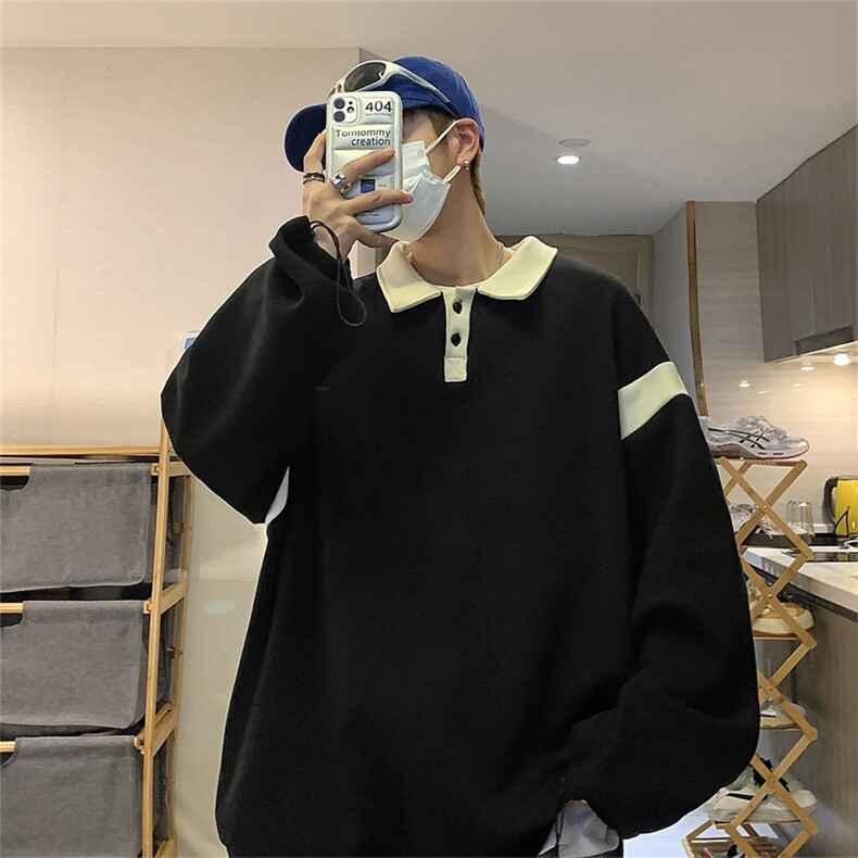 电商DSA028-KBPLCT P50 65棉 新款港风长袖POLO衫男控68图片