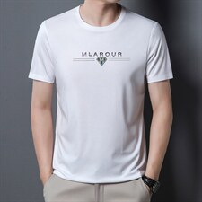 男士短袖T恤2023新款圆领纯色薄款中年爸爸装半袖上衣P45，男装T恤，星座1105-3
