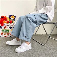 工装裤男2023新款ins潮牌直筒宽松休闲裤港风阔腿裤潮流K3535-P30，男装休闲裤，星座1008-1
