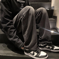 2024春款宽松复古直筒牛仔裤715-6-BK808P50，男装牛仔裤，星座715-6