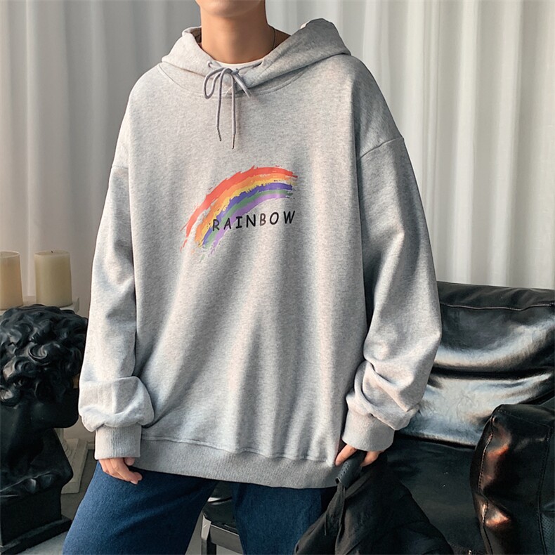 WY2064-P40加绒-P45纯棉连帽卫衣男大码运动帽衫宽松薄外套男,男装卫衣,电商A040