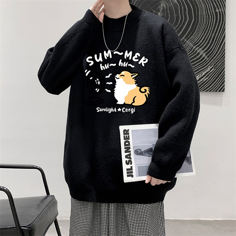8XL半高领毛衣男大码胖子针织衫毛线衣M18420-P45加绒款-P65,男装针织衫/毛衣,电商A040