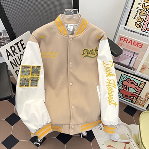 2025新款棒球服宽松设计感夹克男女情侣班服潮牌现货W8612-P57图片