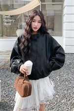 春装新品现货韩式甜酷PU皮衣外套2113P155K245，女装短外套，2C219