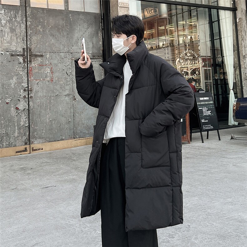 MY884-P168中长款大口袋设计羽绒棉服男士暗黑风宽松棉衣保暖,男装棉衣,电商B280-1（原A049）
