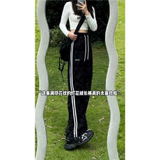 抖音品质秋季新款条纹灯芯绒宽松休闲裤B315-K24300-特p35控68，男装休闲裤，电商B315