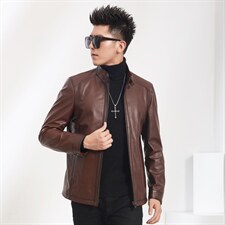 2023秋冬新款皮衣男立领牛皮夹克韩版商务男装P600,男装皮衣,电商B360