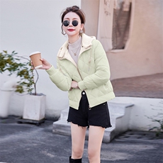 时尚潮流女装棉服冬季保暖短款外套显瘦百搭羽绒棉衣，女装棉衣/棉服，浪花E族（衣布洛）