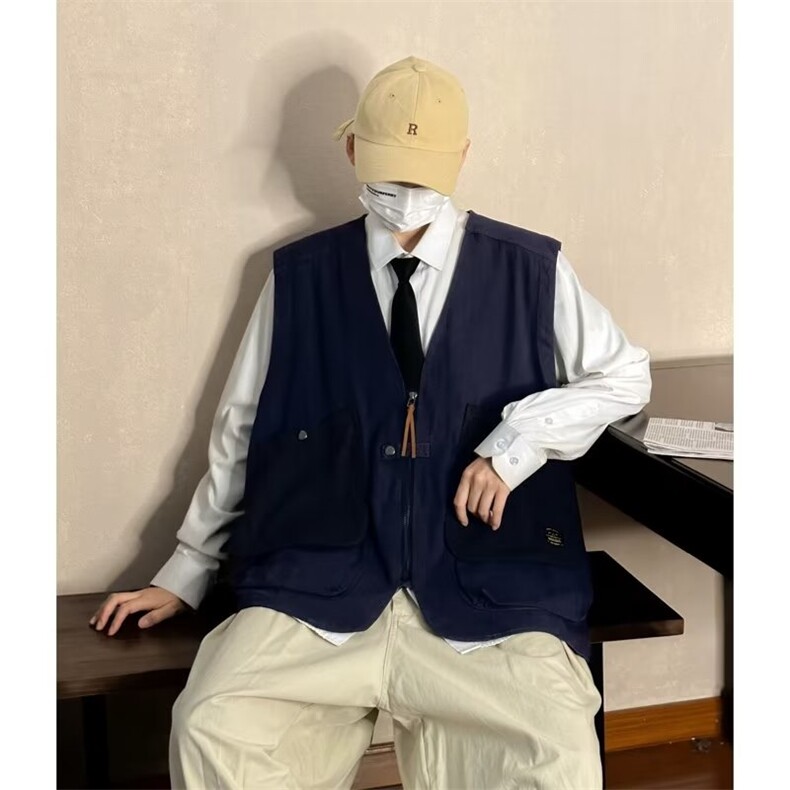 青春流行标准骑兵斜马甲HM35P35,男装背心/马甲,星座1116-2
