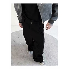 春季简约直筒质感百搭西裤男潮流纯色高级感阔腿长裤雅痞休闲西裤，男装休闲裤，星座506A