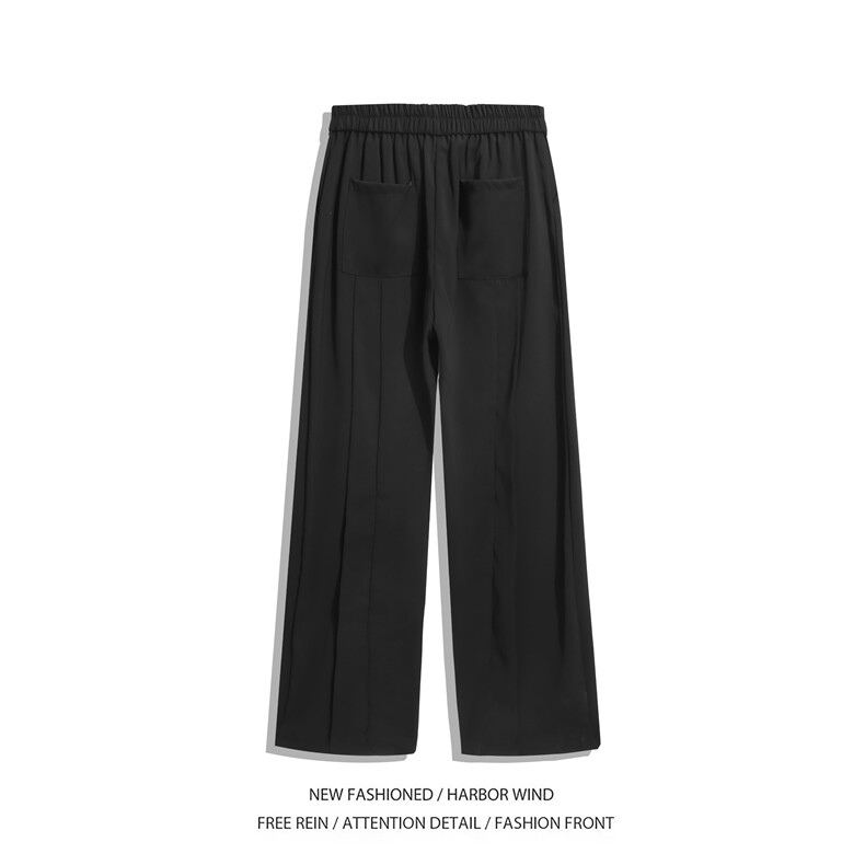 抖音品质秋季新款高级垂坠感弯刀休闲西裤B315-K24247-特p45控88,男装西裤,电商B315
