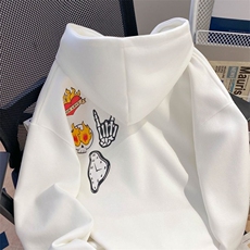 万针刺绣结构设计重磅秋冬全棉高品质美式高街连帽卫衣外套Y7631，男装卫衣，电商A486