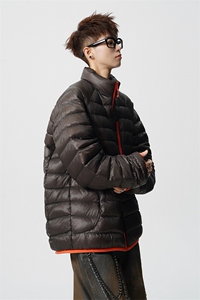 可二开轻便90绒白鸭绒M-5XL大码锦纶羽绒服男78188P228控328图片