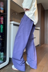8XL-M大码休闲裤男高街ins休闲长裤弯刀裤美式vibe微喇裤K972TP45，男装休闲裤，电商D206-1