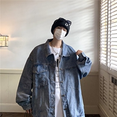 秋冬季新款牛仔夹克男宽松ins潮牌oversize高街痞帅外套GH030-P65，男装夹克，星座1008-1